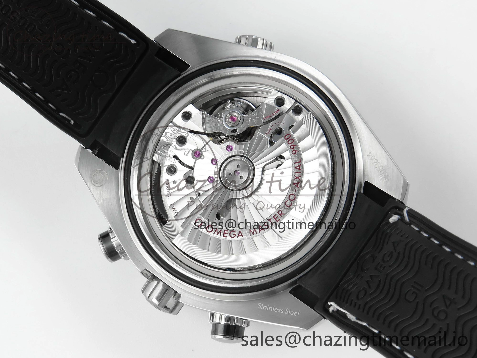 Trendy Planet Ocean Master Chronometer 600M 45.5mm SS SCF 1:1 Best Edition Black Bezel Black Dial on Black Rubber Strap A9900 Super Clone 7669