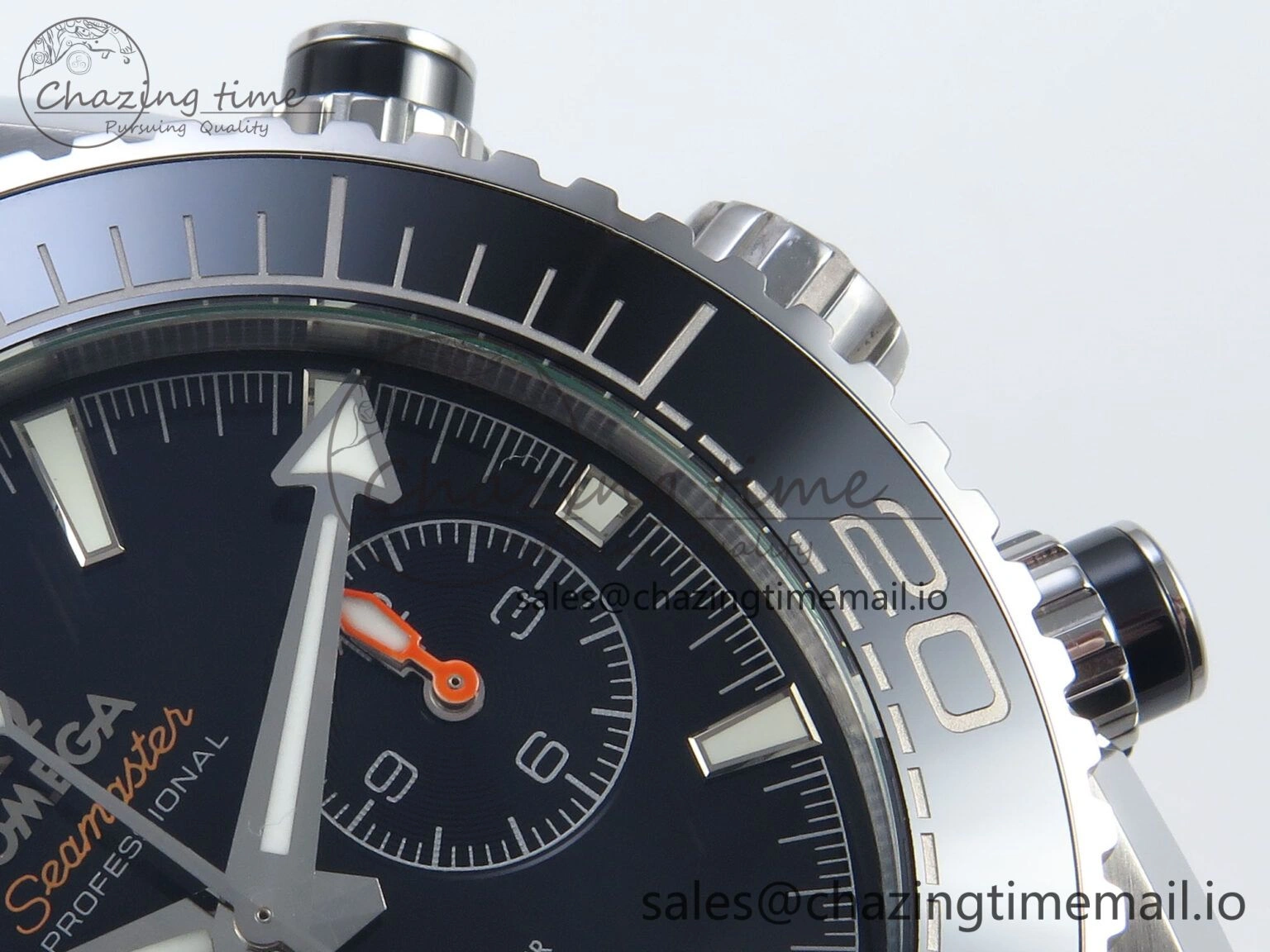 Sophisticated Planet Ocean Master Chronometer 600M 45.5mm SS SCF 1:1 Best Edition Black Bezel Black Dial on SS Bracelet A9900 Super Clone 7675