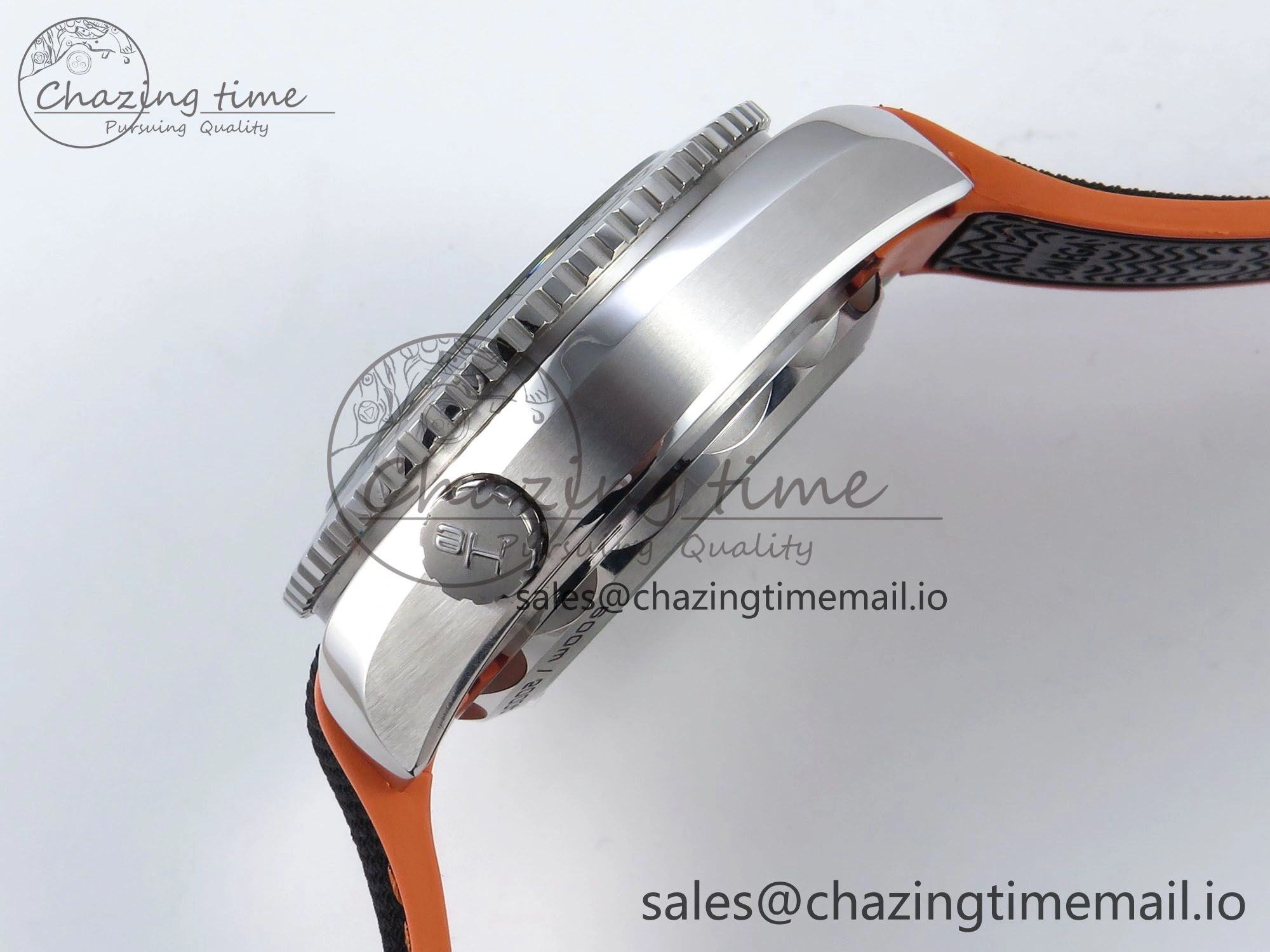 Planet Ocean Master Chronometer 600M 45.5mm SS SCF 1:1 Best Edition Black Orange Bezel Black Dial on Black Rubber Strap A9900 Super Clone Sporty 7667