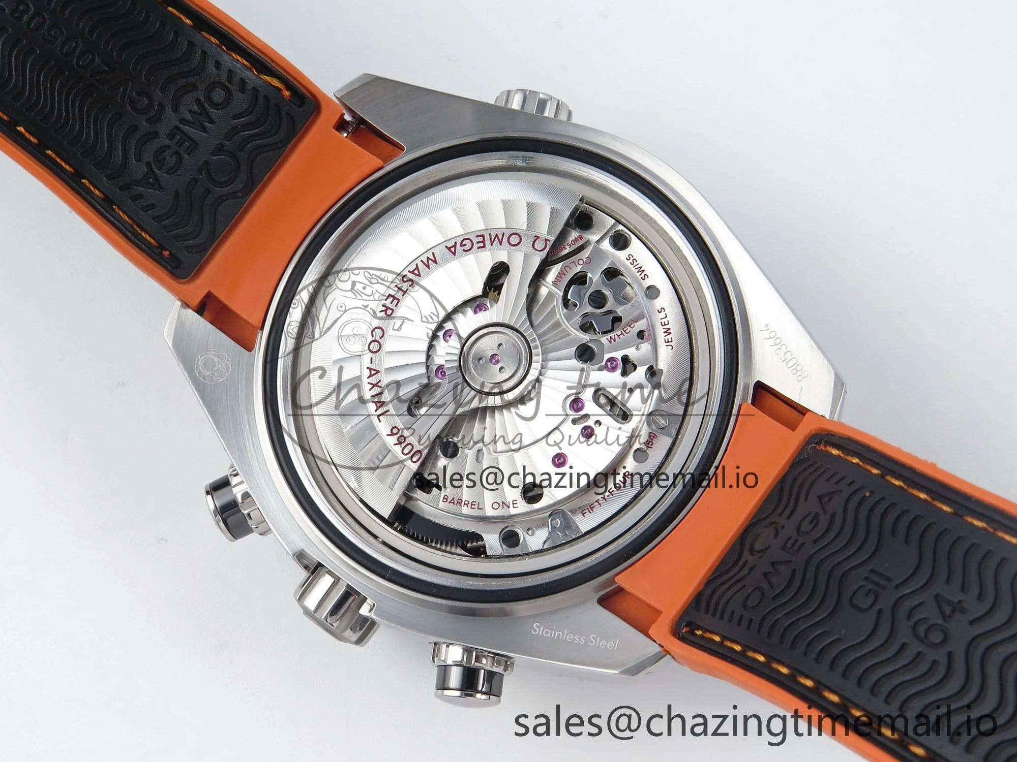 Planet Ocean Master Chronometer 600M 45.5mm SS SCF 1:1 Best Edition Black Orange Bezel Black Dial on Black Rubber Strap A9900 Super Clone Sporty 7667