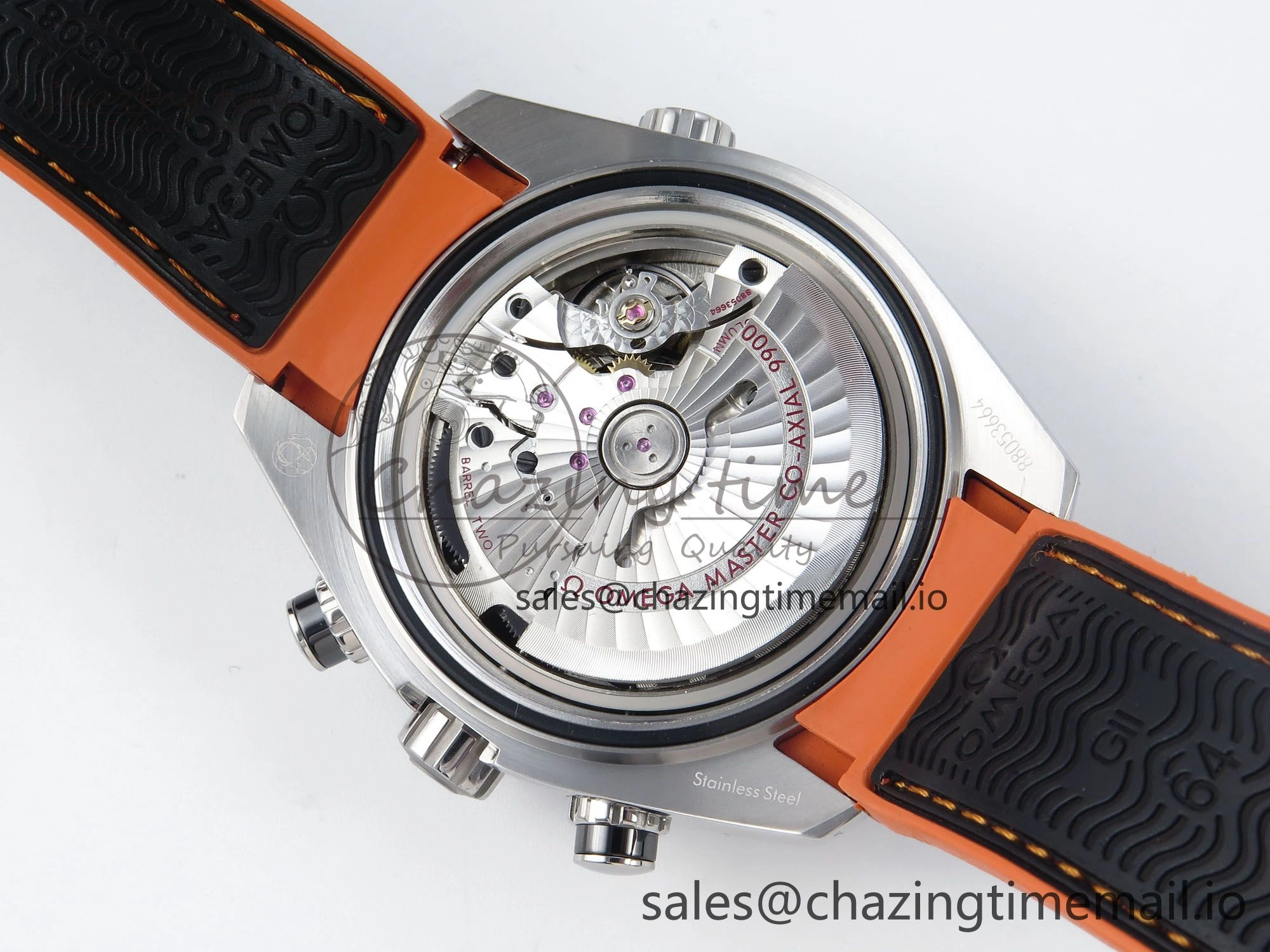 Planet Ocean Master Chronometer 600M 45.5mm SS SCF 1:1 Best Edition Black Orange Bezel Black Dial on Black Rubber Strap A9900 Super Clone Sporty 7667