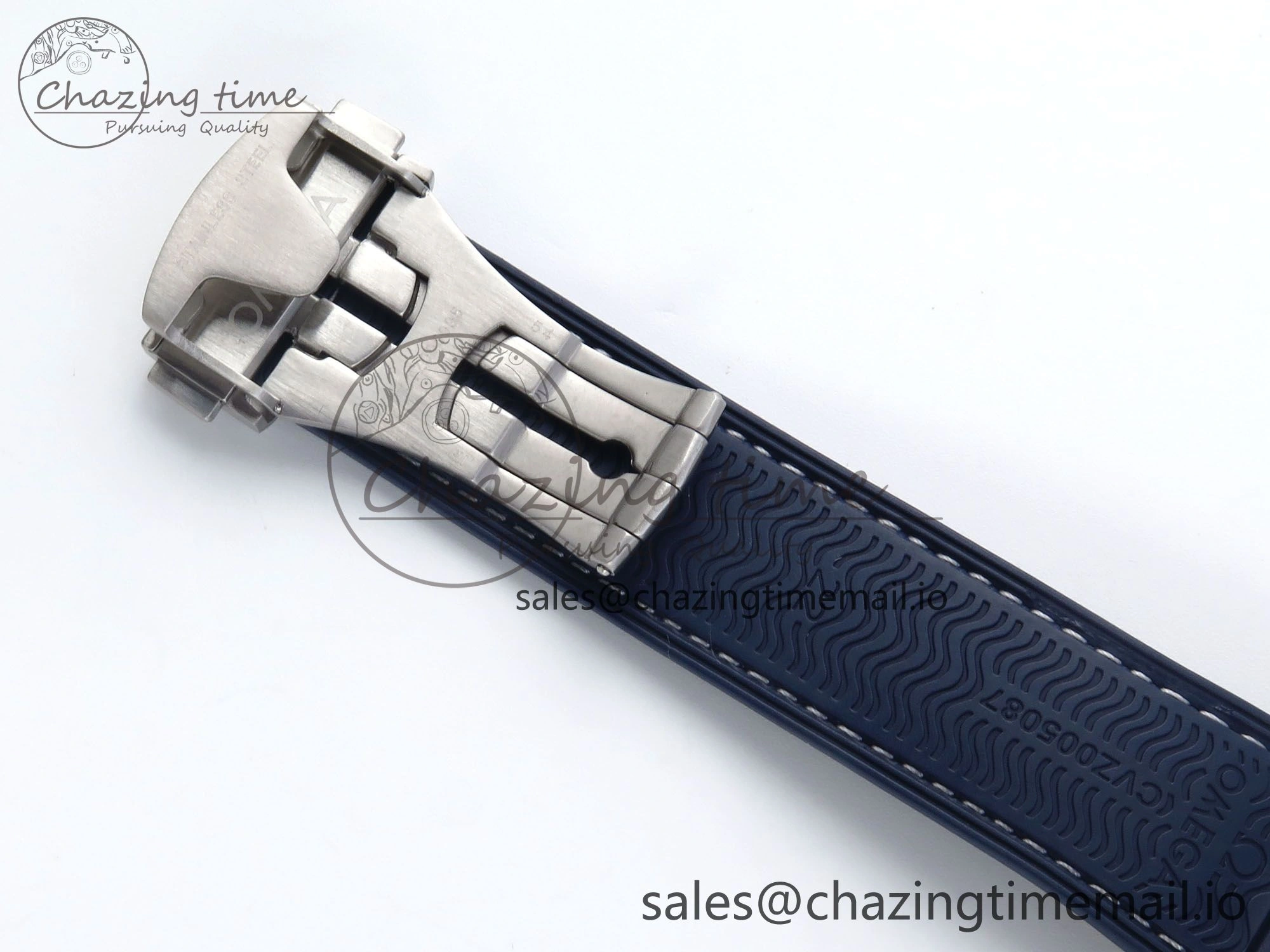 TechFriendly Planet Ocean Master Chronometer 600M 45.5mm SS SCF 1:1 Best Edition Blue Bezel Blue Dial on Blue Rubber Strap A9900 Super Clone 7670