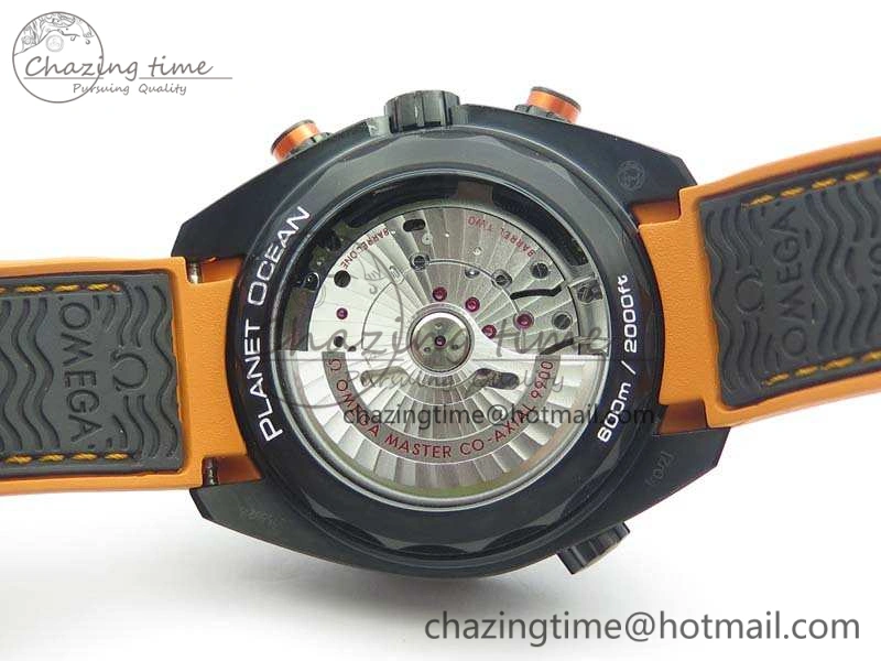 Planet Ocean Master Chronometer Chrono DLC OM 1:1 Best Edition Black Dial On Nylon Strap A Sustainable 8103