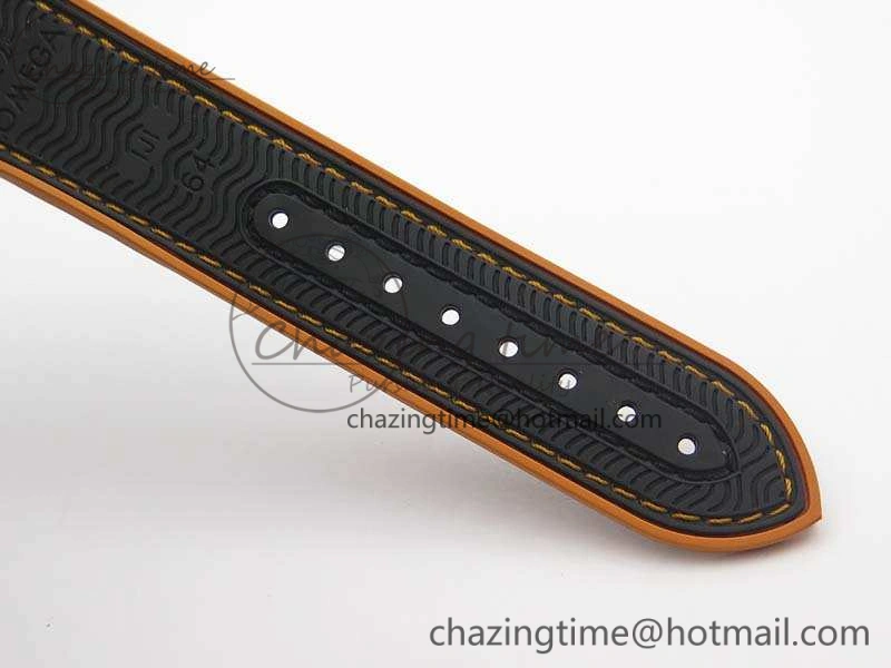 Planet Ocean Master Chronometer Chrono DLC OM 1:1 Best Edition Black Dial On Nylon Strap A Sustainable 8103