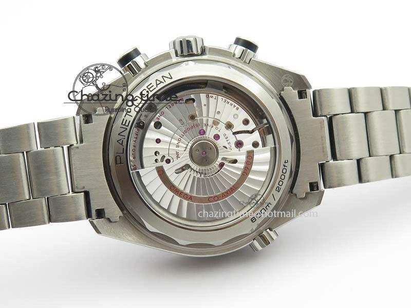 Planet Ocean Master Chronometer Chrono SS OM 1:1 Best Edition Black Dial On SS Bracelet A WeatherProof 8179
