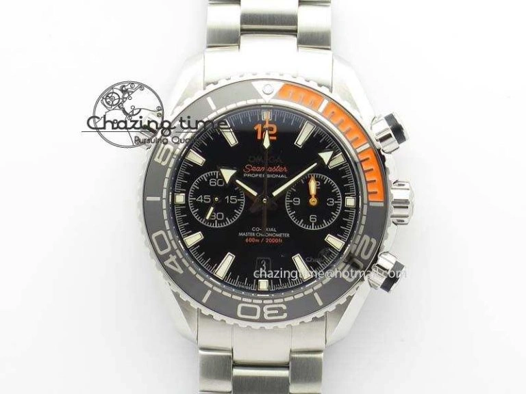 Planet Ocean Master Chronometer Chrono SS OM 1:1 Best Edition Black Dial On SS Bracelet A WeatherProof 8179