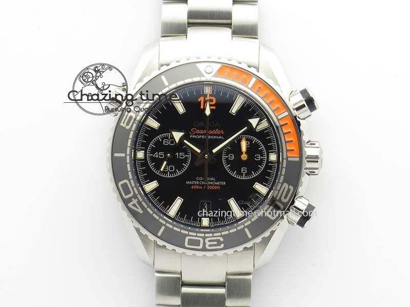 Planet Ocean Master Chronometer Chrono SS OM 1:1 Best Edition Black Dial On SS Bracelet A WeatherProof 8179