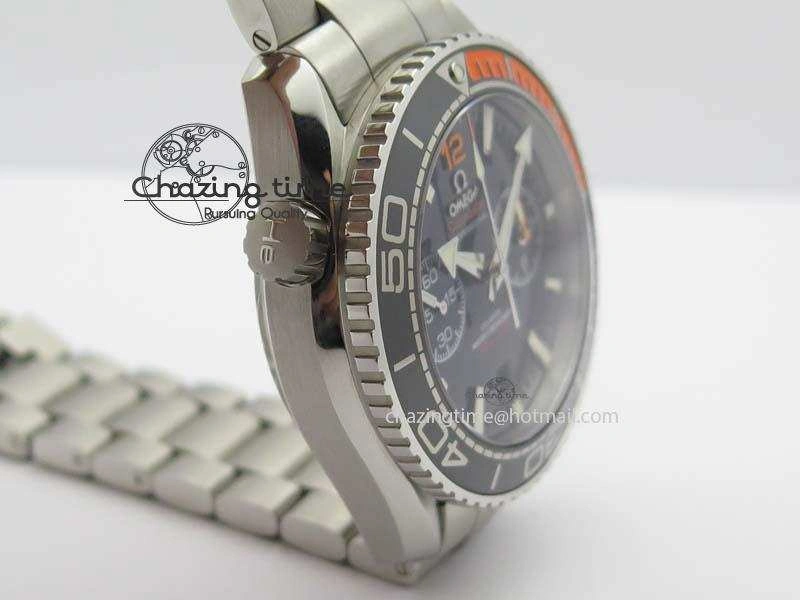 Planet Ocean Master Chronometer Chrono SS OM 1:1 Best Edition Black Dial On SS Bracelet A WeatherProof 8179