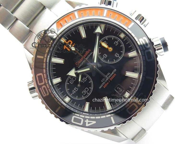 Planet Ocean Master Chronometer Chrono SS OM 1:1 Best Edition Black Dial On SS Bracelet A WeatherProof 8179