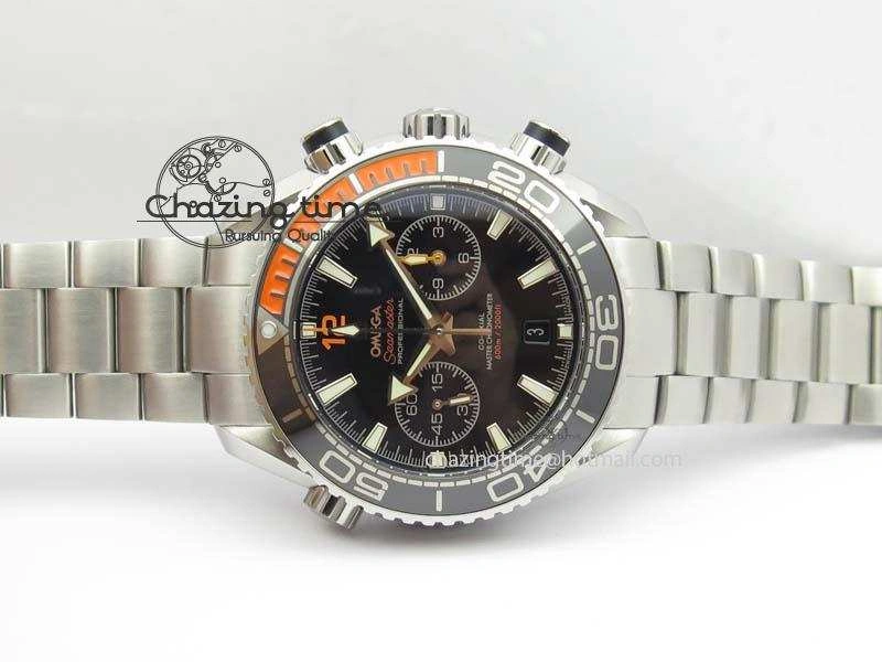 Planet Ocean Master Chronometer Chrono SS OM 1:1 Best Edition Black Dial On SS Bracelet A WeatherProof 8179