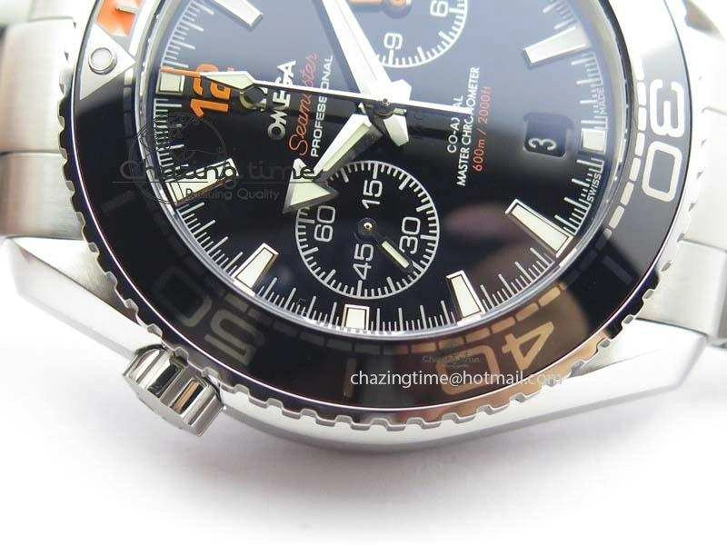 Planet Ocean Master Chronometer Chrono SS OM 1:1 Best Edition Black Dial On SS Bracelet A WeatherProof 8179