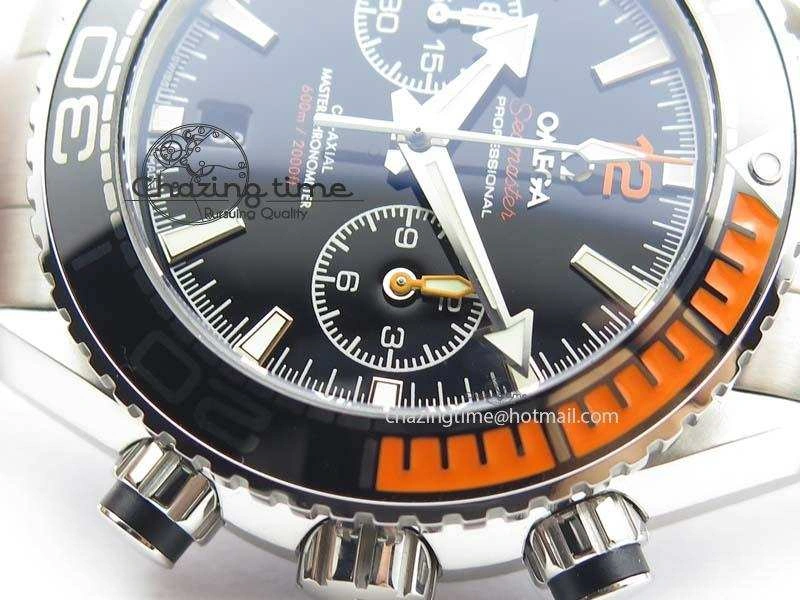 Planet Ocean Master Chronometer Chrono SS OM 1:1 Best Edition Black Dial On SS Bracelet A WeatherProof 8179