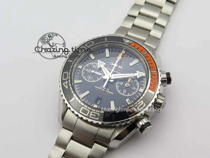 Planet Ocean Master Chronometer Chrono SS OM 1:1 Best Edition Black Dial On SS Bracelet A WeatherProof 8179