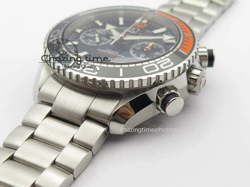 Planet Ocean Master Chronometer Chrono SS OM 1:1 Best Edition Black Dial On SS Bracelet A WeatherProof 8179