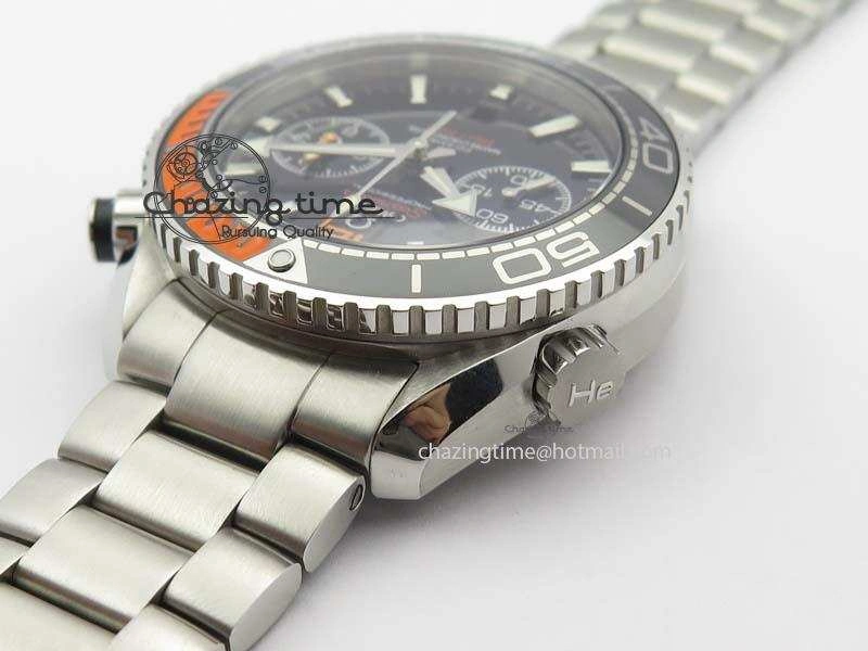 Planet Ocean Master Chronometer Chrono SS OM 1:1 Best Edition Black Dial On SS Bracelet A WeatherProof 8179