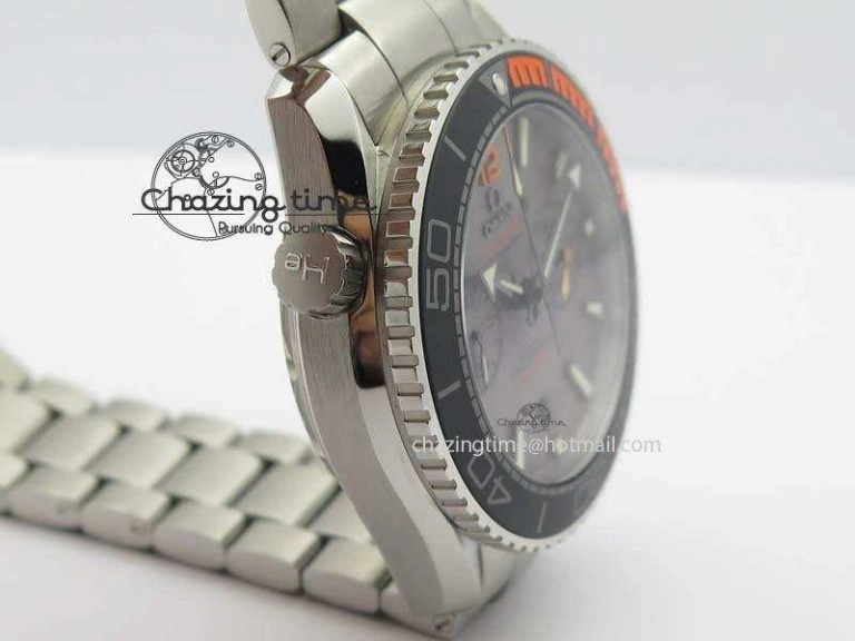 Planet Ocean Master Chronometer Chrono SS OM 1:1 Best Edition Gray Dial On SS Bracelet A Unisex 8180