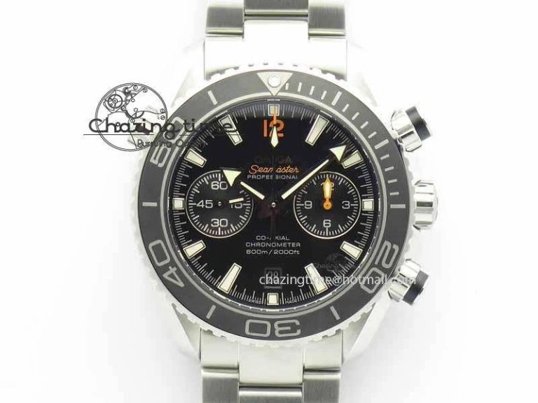 MoistureWicking Planet Ocean Master Chronometer Chrono SS OM 1:1 Best Edition Orange 12 On SS Bracelet A 8155