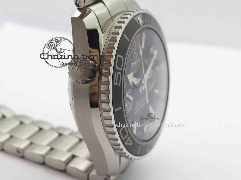 MoistureWicking Planet Ocean Master Chronometer Chrono SS OM 1:1 Best Edition Orange 12 On SS Bracelet A 8155