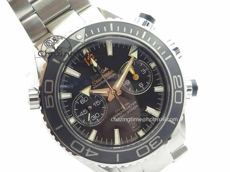 MoistureWicking Planet Ocean Master Chronometer Chrono SS OM 1:1 Best Edition Orange 12 On SS Bracelet A 8155