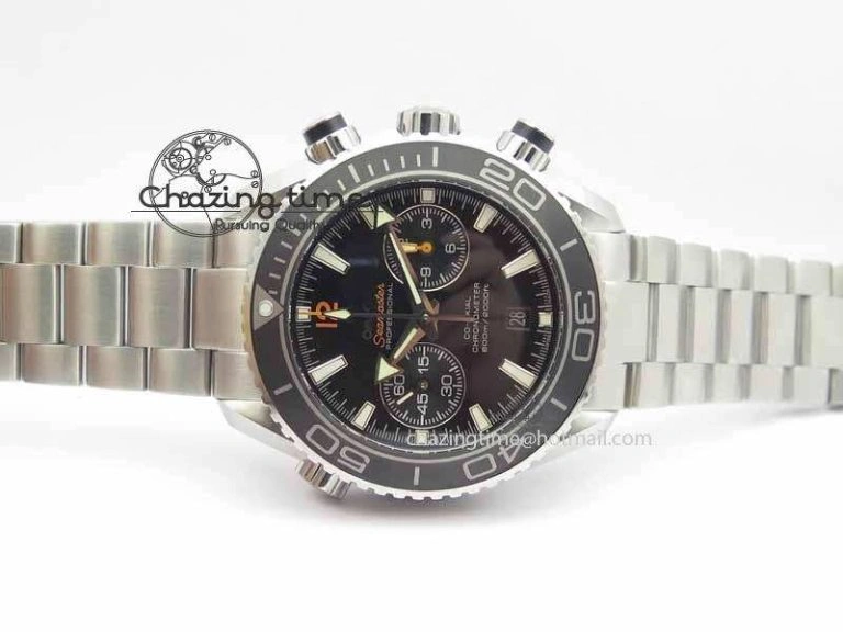 MoistureWicking Planet Ocean Master Chronometer Chrono SS OM 1:1 Best Edition Orange 12 On SS Bracelet A 8155