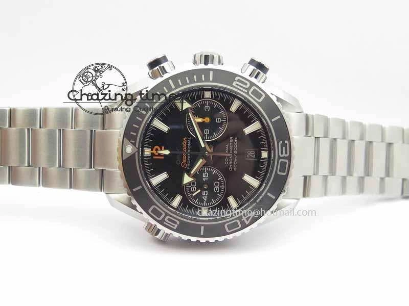 MoistureWicking Planet Ocean Master Chronometer Chrono SS OM 1:1 Best Edition Orange 12 On SS Bracelet A 8155