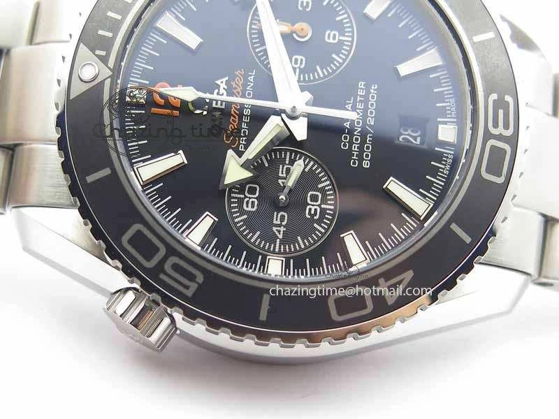 MoistureWicking Planet Ocean Master Chronometer Chrono SS OM 1:1 Best Edition Orange 12 On SS Bracelet A 8155