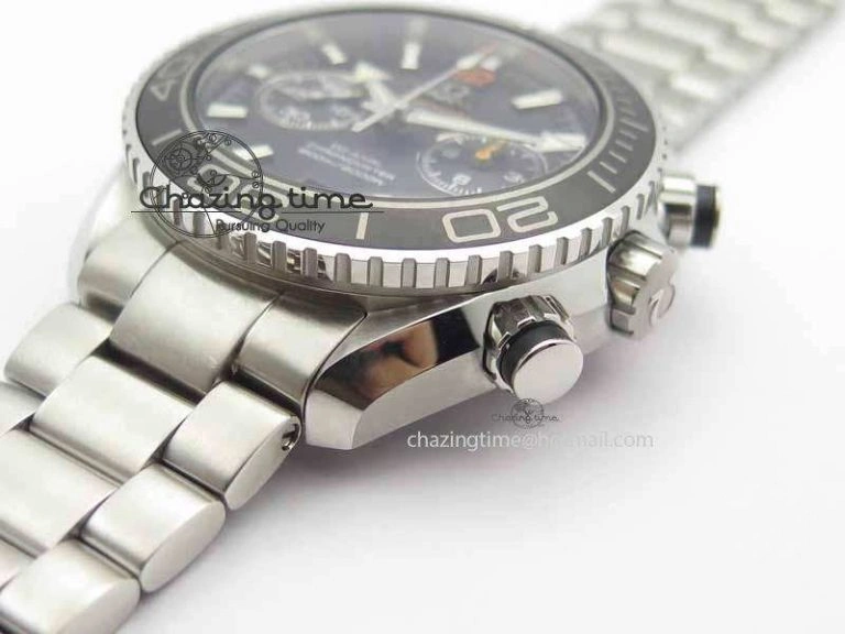 MoistureWicking Planet Ocean Master Chronometer Chrono SS OM 1:1 Best Edition Orange 12 On SS Bracelet A 8155