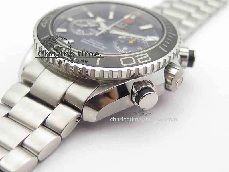 MoistureWicking Planet Ocean Master Chronometer Chrono SS OM 1:1 Best Edition Orange 12 On SS Bracelet A 8155