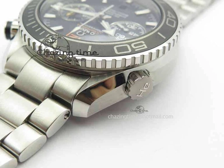 MoistureWicking Planet Ocean Master Chronometer Chrono SS OM 1:1 Best Edition Orange 12 On SS Bracelet A 8155