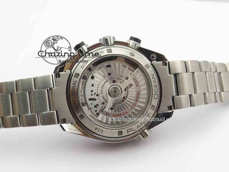 MoistureWicking Planet Ocean Master Chronometer Chrono SS OM 1:1 Best Edition Orange 12 On SS Bracelet A 8155