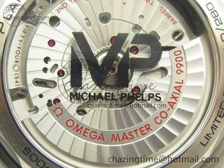Planet Ocean Master Chronometer OMF SS Blue Orange Bezel White Dial On Nylon Strap A9900 (Black Balance Wheel) V Resilient 8081