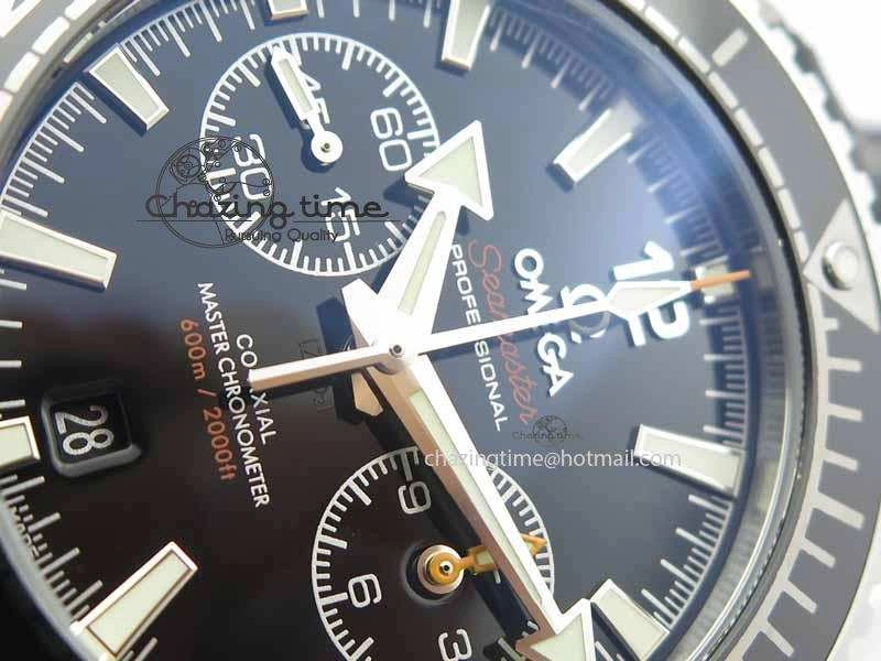 WellDesigned Planet Ocean Master Chronometer SS OM 1:1 Best Edition Black Dial On Leather Strap A 8173