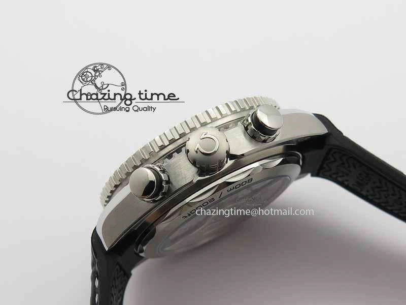 WellDesigned Planet Ocean Master Chronometer SS OM 1:1 Best Edition Black Dial On Leather Strap A 8173