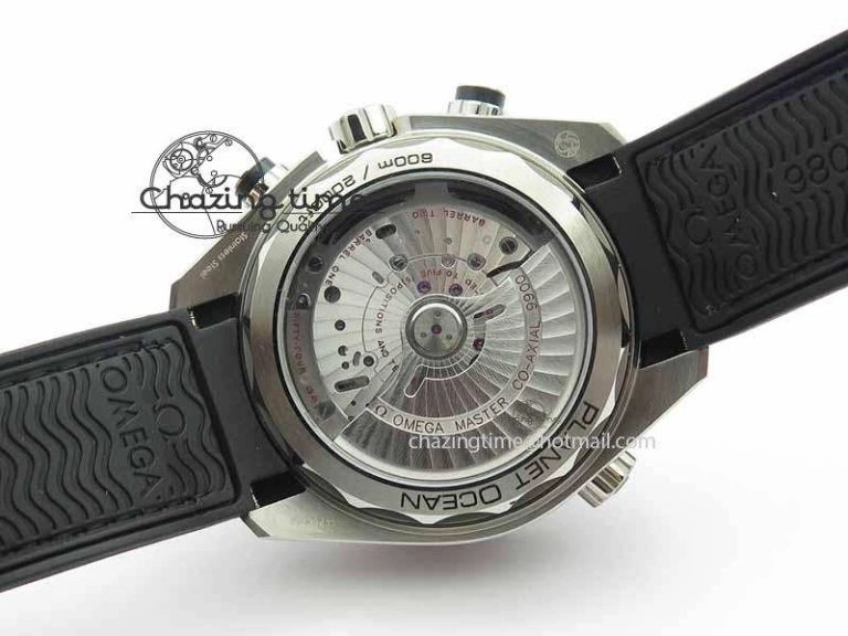 WellDesigned Planet Ocean Master Chronometer SS OM 1:1 Best Edition Black Dial On Leather Strap A 8173
