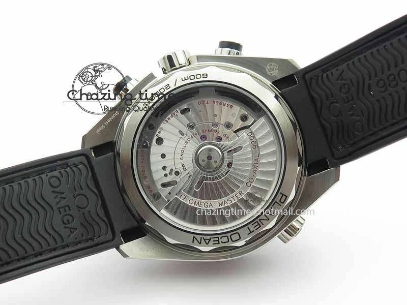 WellDesigned Planet Ocean Master Chronometer SS OM 1:1 Best Edition Black Dial On Leather Strap A 8173