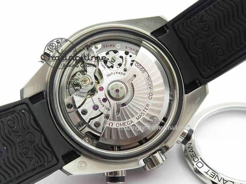 WellDesigned Planet Ocean Master Chronometer SS OM 1:1 Best Edition Black Dial On Leather Strap A 8173