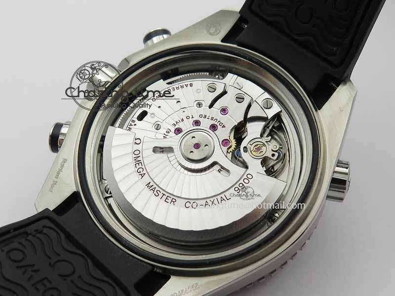 WellDesigned Planet Ocean Master Chronometer SS OM 1:1 Best Edition Black Dial On Leather Strap A 8173