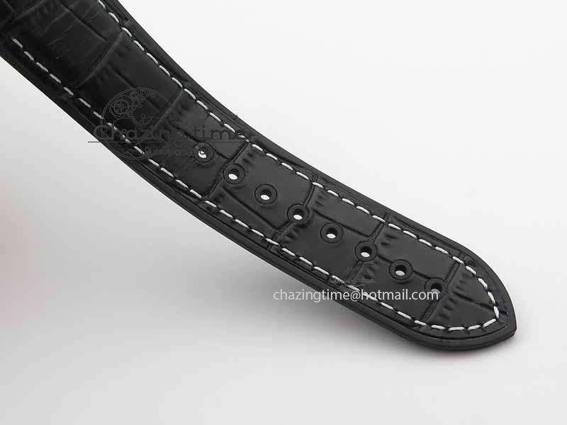 WellDesigned Planet Ocean Master Chronometer SS OM 1:1 Best Edition Black Dial On Leather Strap A 8173