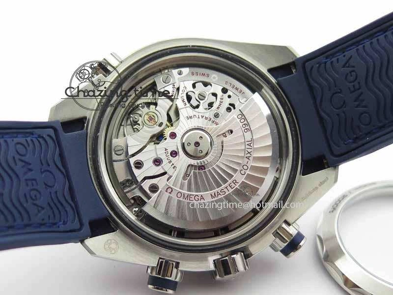 Affordable Planet Ocean Master Chronometer SS OM 1:1 Best Edition Blue Dial On Leather Strap A 8176