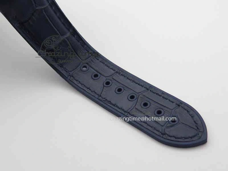 Affordable Planet Ocean Master Chronometer SS OM 1:1 Best Edition Blue Dial On Leather Strap A 8176