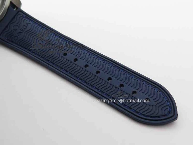Affordable Planet Ocean Master Chronometer SS OM 1:1 Best Edition Blue Dial On Leather Strap A 8176