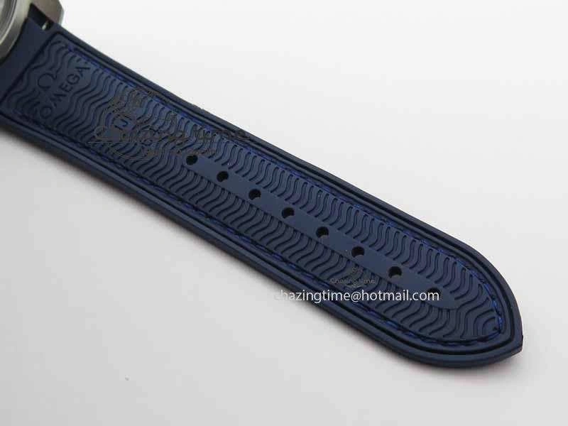 Affordable Planet Ocean Master Chronometer SS OM 1:1 Best Edition Blue Dial On Leather Strap A 8176