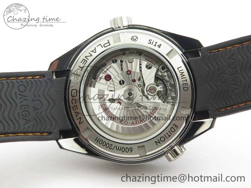 Planet Ocean Pro 45mm OMF 1:1 Best Edition Orange Marker On Rubber Strap A8500 (Black Balance Wheel) Practical 8139