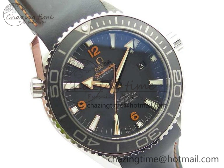 Planet Ocean Pro 45mm OMF 1:1 Best Edition Orange Marker On Rubber Strap A8500 (Black Balance Wheel) Practical 8139