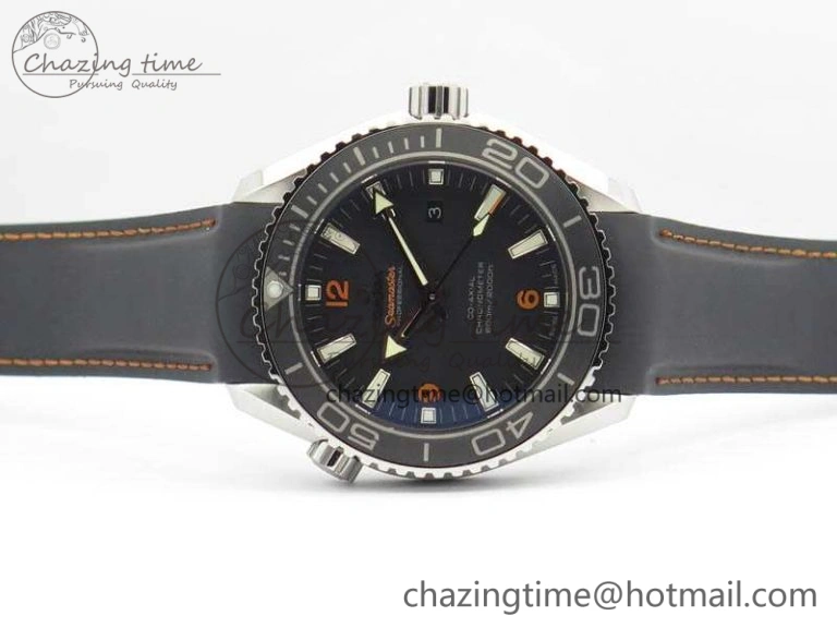 Planet Ocean Pro 45mm OMF 1:1 Best Edition Orange Marker On Rubber Strap A8500 (Black Balance Wheel) Practical 8139