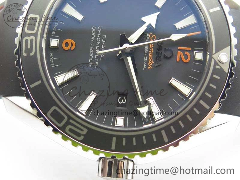 Planet Ocean Pro 45mm OMF 1:1 Best Edition Orange Marker On Rubber Strap A8500 (Black Balance Wheel) Practical 8139