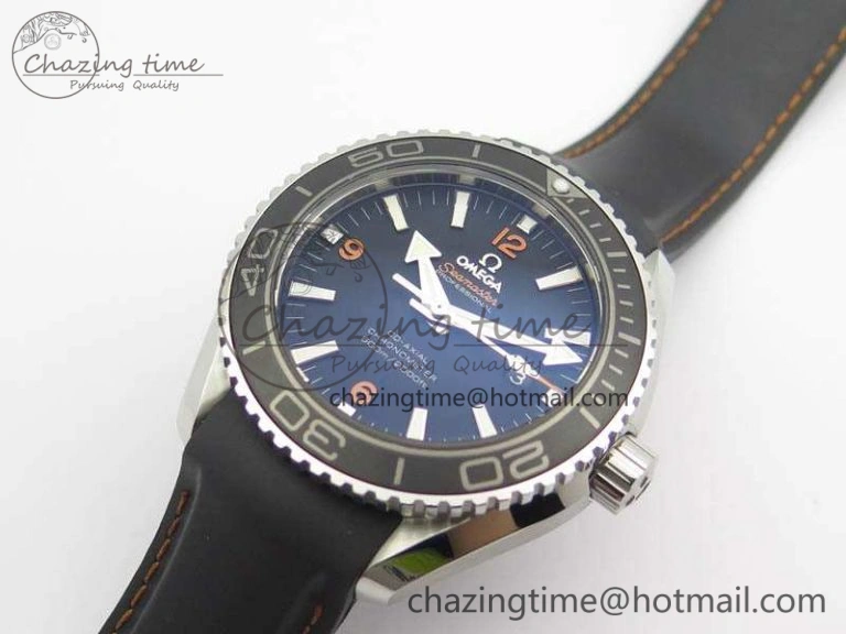 Planet Ocean Pro 45mm OMF 1:1 Best Edition Orange Marker On Rubber Strap A8500 (Black Balance Wheel) Practical 8139