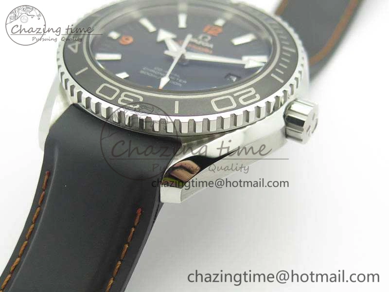 Planet Ocean Pro 45mm OMF 1:1 Best Edition Orange Marker On Rubber Strap A8500 (Black Balance Wheel) Practical 8139