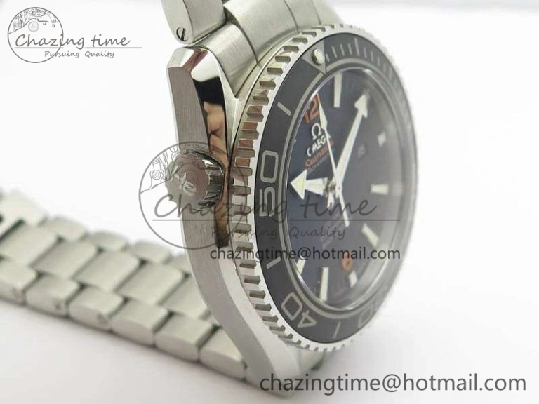 Planet Ocean Pro 45mm OMF 1:1 Best Edition Orange Marker On SS Bracelet A8500 (Black Balance Wheel) Classic 8141