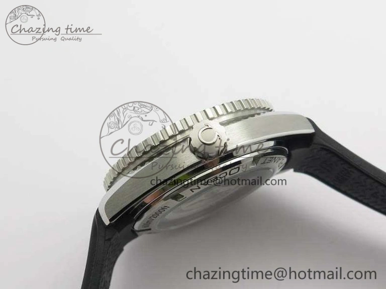 Planet Ocean Pro Ceramic Bezel 45mm 1:1 OMF Best Edition On Rubber Strap A8500 (Black Balance Wheel) NewStyle 8136